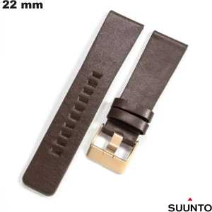 Bracelet voor Suunto horloge 22 mm Echt leer Bruin goedkoop