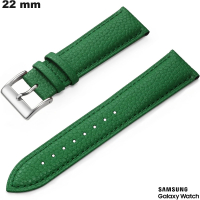 Bracelete 22 mm Verde Samsung de relógio em Couro verdadeiro de qualidade