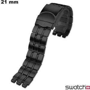 Acheter Bracelet Acier Inox 21 mm Noir pour montre Swatch