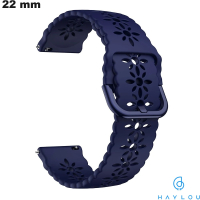 Armband 22mm Haylou Silicone horloge Blauw ● Premium Kwaliteit