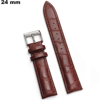 Bracelet de montre Marron 24 mm Cuir véritable