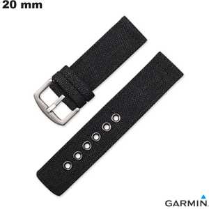 Armband Nylon Zwart smartwatch 20 mm Garmin \ Beste Prijs