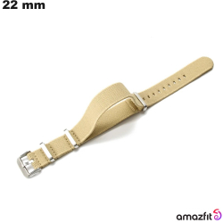 Bracciale Beige Tessuto di orologio intelligente Amazfit 22 mm