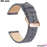 Acheter Bracelet montre Gris Cuir véritable 20mm Amazfit de qualité