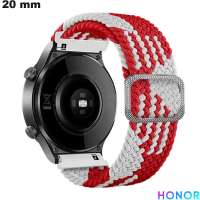 Bracelete Vermelho de Nylon para relógio inteligente Honor 20 mm de qualidade