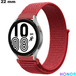 Armband Nylon 22 mm Kratzuhr Rot Honor