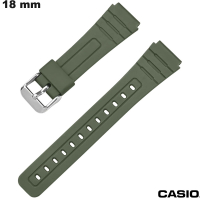 Armband horloge 18 mm Groen Hars Casio (F-94, F-84) goedkoop