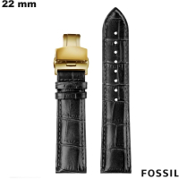 Echten schwarzen Fossil 22 mm Smartwatch Lederarmband kaufen