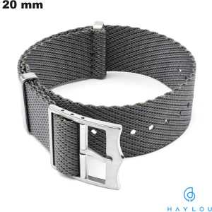 Armband aus Haylou-Militärgewebe für Uhr Grau 20mm kaufen