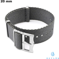 Haylou militaire stoffen armband kopen voor grijze horloge 20mm