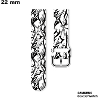 Vente Bracelet Silicone de smartwatch Blanc Tribal Samsung