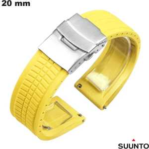 Braccialetto 20mm per orologio Giallo Silicone Suunto | Qualità Premium
