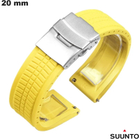 20mm Watch Strap Yellow Silicone for Suunto | Premium Quality
