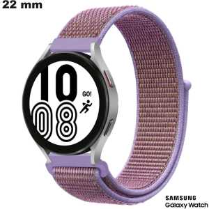 Armband 22mm Samsung Nylon smartwatch Roze van kwaliteit