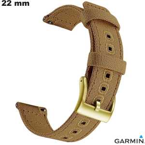 Braccialetto Marrone per orologio Garmin Tessile 22 mm - Spedizione 24h