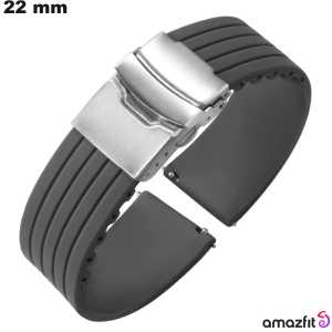 Armband 22 mm Grijs Amazfit smartwatch Kwaliteit Silicone