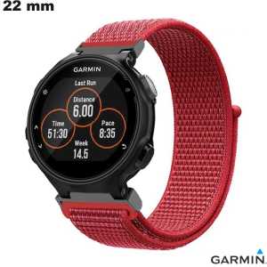 Red Garmin 22mm Smartwatch Nylon Bracelet / Free Delivery