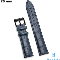 Bracelete Azul de Couro Verdadeiro de 20mm Haylou de smartwatch de qualidade