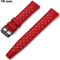 Red 18 mm Rubber Watch Bracelet - Free Shipping