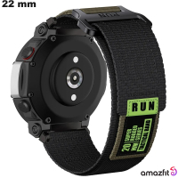 Vente Bracelet de Nylon pour montre connectée Amazfit 22mm Noir