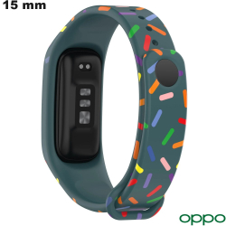Bracelet Caoutchouc Vert de smartwatch 15mm Oppo (Band)