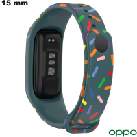 Bracelet Caoutchouc Vert de smartwatch 15mm Oppo (Band) pas cher