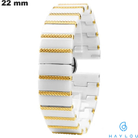 Cheap White 22mm Haylou Ceramic Bracelet for Watch