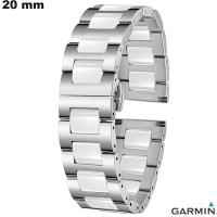 Cheap 20mm Silver Bracelet Ceramic for Garmin Smartwatch