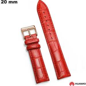 Bracelet Rouge Huawei Cuir véritable 20mm
