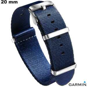 Vendita Bracciale 20mm orologio connesso Blu Tessuto Nato Garmin