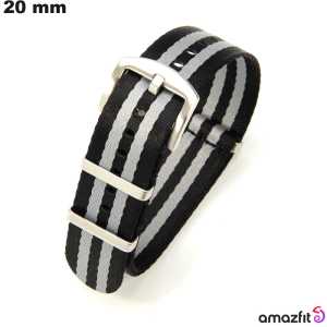 Amazfit Armband 20mm Schwarz Smartwatch-Gewebe - Premium-Qualität