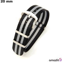 Amazfit 20mm Black Smartwatch Fabric Bracelet - Premium Quality