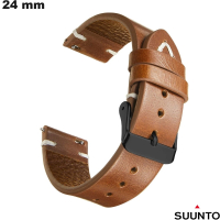 Buy 24 mm Black Watch Strap Genuine Leather Suunto