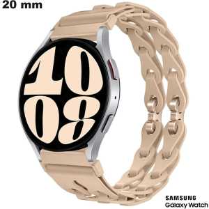 Venta de Pulsera Beige 20mm de Silicona para Reloj Samsung