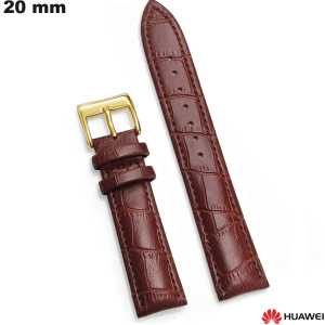 Kaufen Sie das Huawei Armband Braun 20 mm aus echtem Leder