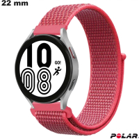 Bracciale Polar Velcro Nylon 22mm Rosa - Spedizione in 24h