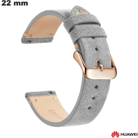 Armband echtes Leder Grau edel 22 mm Huawei Uhr günstig