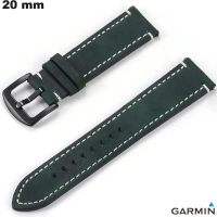 Verkauf Grünes Armband 20mm Echtes Leder Garmin