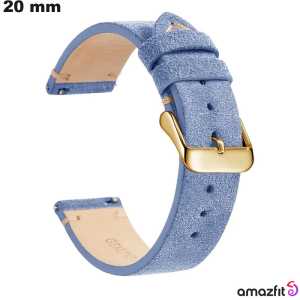 Comprar Pulsera Azul de Cuero Verdadero de 20 mm universal para Amazfit
