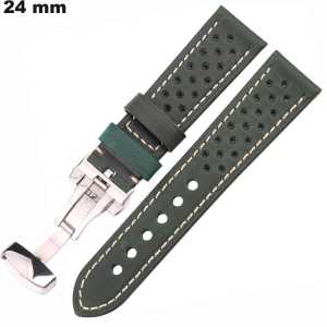Armband 24mm horloge Echt leer origineel Kwaliteit Groen