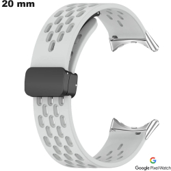 Armband Uhr Google Pixel Gummi 20 mm Grau