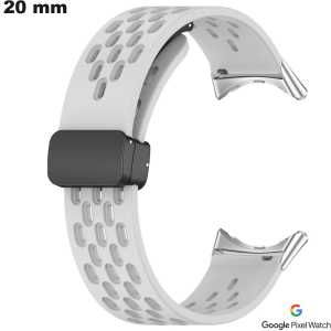 Bracelet montre Google Pixel Caoutchouc 20 mm Gris de qualité