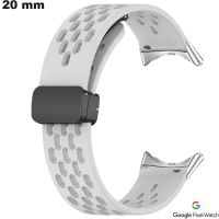 Uhrenarmband Google Pixel Gummi 20 mm Grau von hoher Qualität