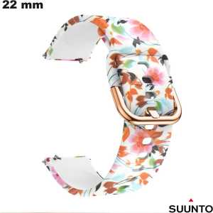 Bracelete Branco 22mm Suunto Silicone para relógio Florais barato