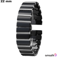 Bracelet 22 mm montre Noir Amazfit Céramique