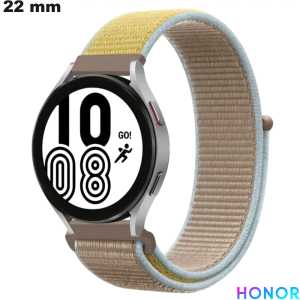 Koop 22mm Scratch Honor Nylon Armband voor Beige Horloge