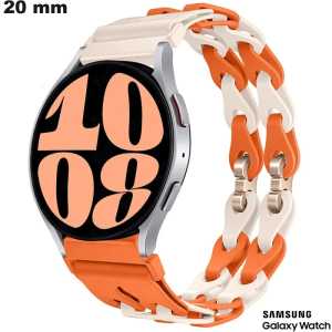 Samsung 20mm Orange Rubber Watch Bracelet # Premium Quality