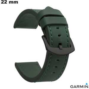 Garmin Bracelet Faux Leather 22 mm Green ● Free Shipping on Orders over €20