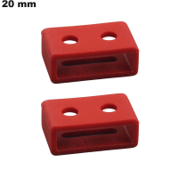 2 Passants Silicone 20 mm orologio Rosso economico di qualità