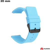 Vente Bracelet Voile montre 20 mm Bleu Silicone Huawei